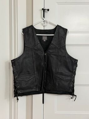 Vintage Wilsons Leather Vest  Black Size XL